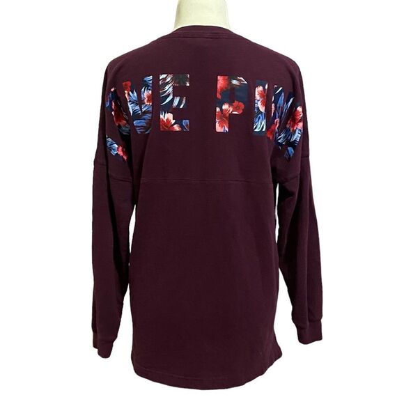 PINK Victoria Secret Campus Jersey Crew Neck Shirt - Picture 1 of 6